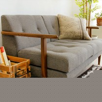 Message日式千鸟纹布艺沙发,桦木格纹组合沙发,型号: 8099