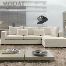 MODA摩达宜家纯色可拆洗布艺沙发,MD-0469三人位简约唯美设计