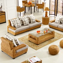 藤佳人HC-1010环保竹藤组合沙发,东南亚风情藤艺编织家具定制