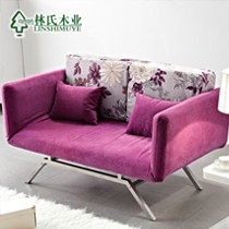 林氏木业折叠金属骨架沙发,ODL-53-8型简约绒布沙发,多种功能融为一体