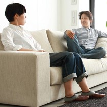 索曼现代简约透气柔软沙发,亲肤棉麻面料实木框架沙发,型号SF-624B