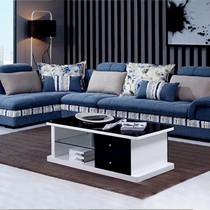 全友客厅转角布艺沙发组,拉点工艺的实木沙发,型号102080简约组合沙发