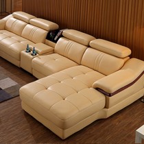 皇朝实木框架沙发,沙发精选头层牛皮,高端奢华客厅转角组合