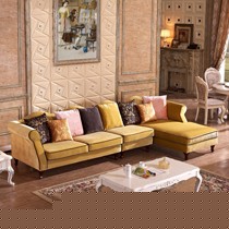 OYMR/欧阳慕容可拆洗布艺植绒沙发,L形实木沙发组合,型号: M915