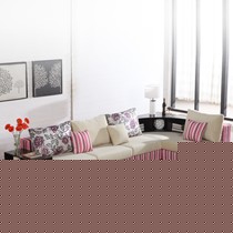 优梵家品牌布艺沙发组合,简约条纹红储物沙发,优质面料可拆洗沙发940