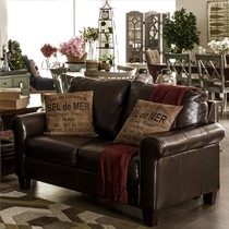 Ashley爱室丽头层牛皮客厅皮艺沙发,2330138三人组合沙发