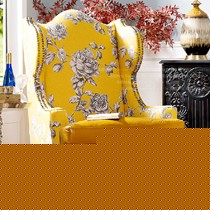 Create for Life西方新古典布艺沙发椅,进口实木客厅家具单人沙发椅