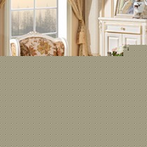 宝居乐美式实木布艺沙发椅,单人扶手古典式雕花,A557B休闲椅