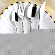 创健B240系列不锈钢叉勺四件套,精致耐磨皇家风情刀叉勺餐具套装