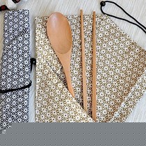 嘀嗒生活品牌木质便携式勺筷,环保健康餐具可随身携带,货号DL-B-0103-11