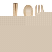 HUSK'SWARE手磨餐具,H13-KC012叉勺筷餐具组合,天然材质餐具组