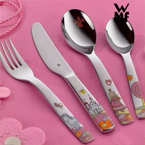 WMF儿童餐具,不锈钢刀叉陶瓷碗套装,卡通公主风西餐餐具