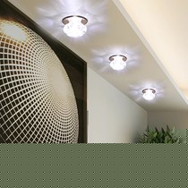 爱德朗水晶小射灯,led不锈钢背景墙灯,简约时尚门庭射灯