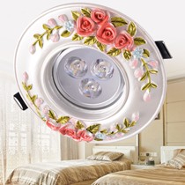 影琉树脂玫瑰雕花牛眼灯,LED欧式背景墙射灯,型号7008-W