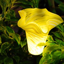 嘉信太阳能户外灯饰,室外庭院七色百合花草坪灯,防水零耗电量室外灯