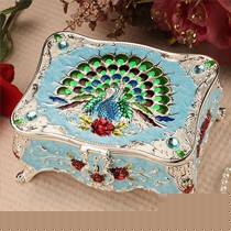 寒冬玉香公主宫廷式首饰盒,浮雕花纹珠宝盒,彩釉涂绘饰品盒