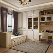 意风家具欧式书桌书柜,炕台衣橱整体定做,一房四用地台收纳定制