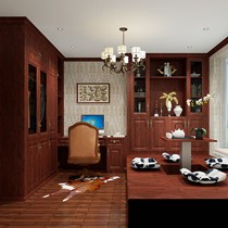 德维尔地柜顶柜设计,中式休闲室工作房定做,可升降地台组合