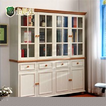 卡伊莲地中海乡村书柜,实木白色书柜,储藏环保书橱,型号DSG01