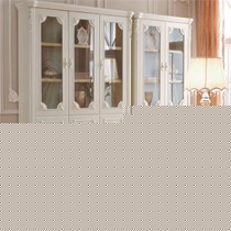 拉菲曼拉欧式田园书柜,实木雕花书橱,玻璃门储物家具,型号FG005