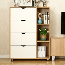 亿家达时尚简约组合书柜,原木色宜家四层柜,型号: JMBSN010