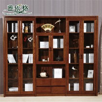 雅依格全实木新古典书柜,实用多功能储藏书架,型号SG010