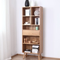 爱家佳日式纯实木书架,原木色多功能书柜,型号QX3904