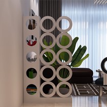 现代简约烤漆书架,型号: D510创意屏风隔断书架,一米爱客厅时尚置物花架