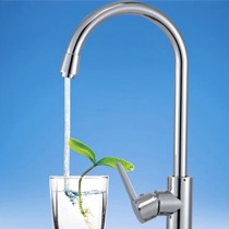 PULT品牌冷热水龙头出水柔和,简约现代自由旋转不锈钢厨房龙头,型号6180