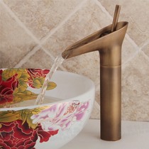沙普特斯创意全铜浴室面盆龙头,单孔拉丝艺术冷热水龙头,型号: spts-1973A