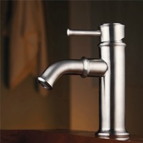 苏泊尔251704-01-LS单把单孔冷热水龙头,不锈钢拉丝坐式面盆龙头