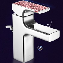 斯磊铸铜本体浴室台盆龙头,单把双控淋浴龙头,现代简约科勒37327