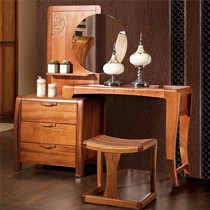 现代中式海棠木艺术雕花组装梳妆台,心居名家【XJMJ】3101实木家具