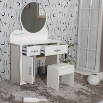 贝臻家新古典梳妆台,白色简约烤漆雕花化妆桌,型号: A-015-SZT