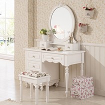 和购品牌HG08ZT型号梳妆台,田园雕花化妆桌,象牙白卧室化妆台