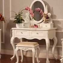 欧式浪漫梳妆台,简约实木雕花化妆桌,简雅佳型号: 632