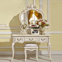 康诺威描金雕花梳妆台,加厚水银镜化妆台,实木抽屉梳妆台型号: K953A
