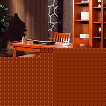 荣豪现代中式实木电脑桌,俄罗斯进口水曲柳坚韧耐用,传统祥云雕刻图案富贵祥和