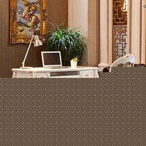 欧式书桌,型号K013的白色烤漆工艺设计,丁满堂办公桌