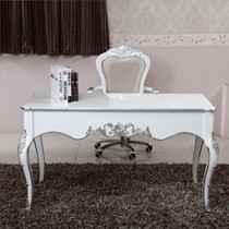 风飞扬新古典烤漆书桌,雕花桦木写字台,型号: JY-16时尚简约办公桌