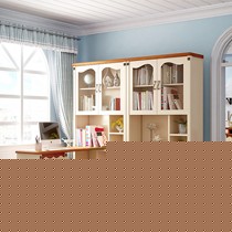 橡胶木带抽屉书桌,LSN1V学生电脑桌组合,林氏木业连体书桌书柜