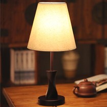 Pincee/品氏牌现代木质台灯,MZ042型卧室台灯,手工编织亚麻灯罩