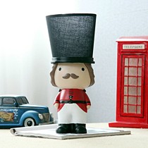 蔚然现代卡通核桃兵台灯,红黑双色人形树脂儿童台灯,型号: HTBTD