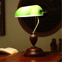 欧仕顿OT0077G系列玻璃台灯,中式复古实木热弯铁艺书房灯具