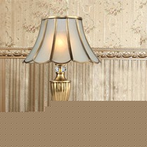 欧塞洛斯客厅灯饰,奢华全铜欧式台灯,磨砂玻璃灯罩复古婚庆台灯