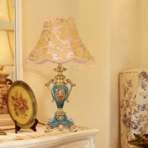 欧塞洛斯卧室全铜台灯,精美树脂雕花工艺台灯,防阻燃欧式灯饰