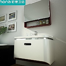 现代简约浴室柜,洗漱台整体台盆,hona宏浪实木镜柜超强收纳浴室柜HA1107