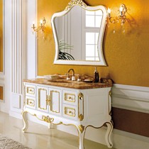 高贵奢华益美高品牌美式浴室柜组合,整体简约时尚落地实木柜,型号罗马系列