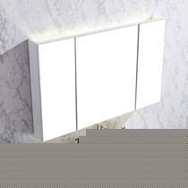 H913系列现代实木浴室柜,海克斯康镀银工艺置物柜,隐藏式灯槽设计时尚梦幻