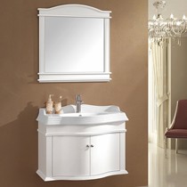 菲斯朗格进口橡木台盆浴室柜,白色优雅韩式整体悬挂式台盆,货号VP-F812